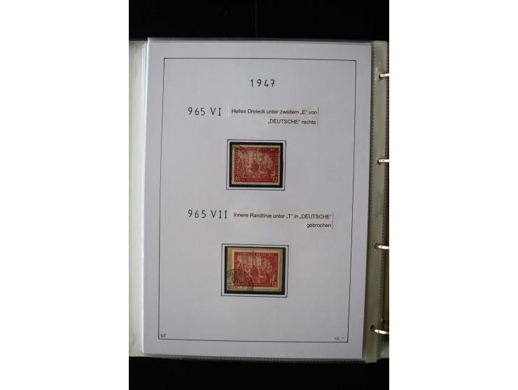 1946/48, gestempelte, stark spezialisierte Sammlung, dabei viele gute Farben (sign. oder mit Fotobefund Arge Kontrollrat), Ob