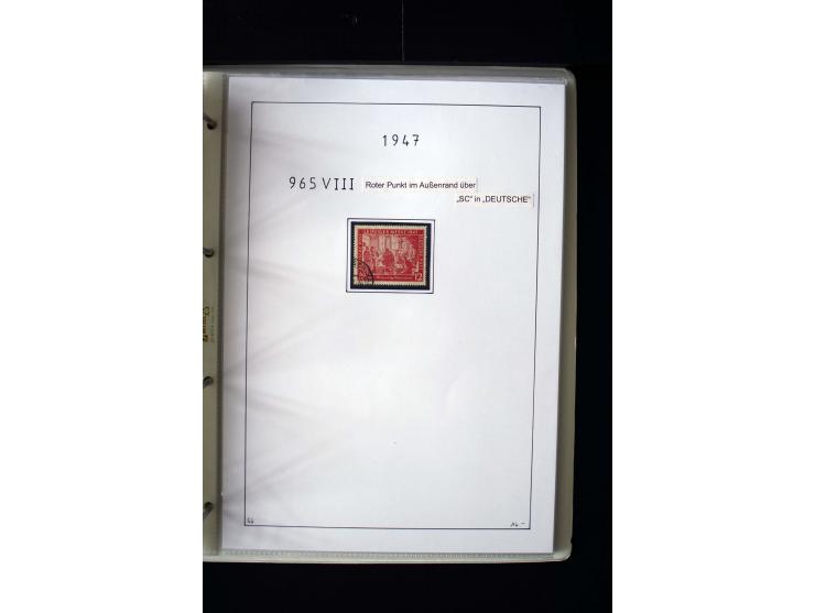 1946/48, gestempelte, stark spezialisierte Sammlung, dabei viele gute Farben (sign. oder mit Fotobefund Arge Kontrollrat), Ob