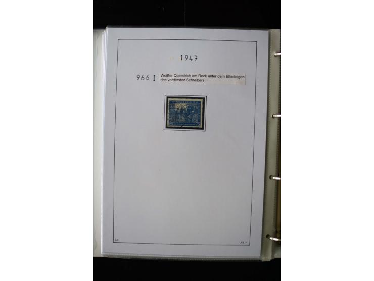 1946/48, gestempelte, stark spezialisierte Sammlung, dabei viele gute Farben (sign. oder mit Fotobefund Arge Kontrollrat), Ob