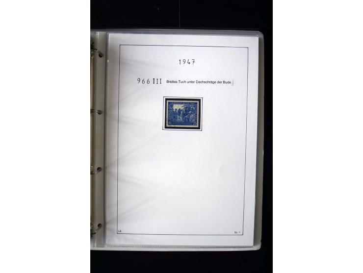 1946/48, gestempelte, stark spezialisierte Sammlung, dabei viele gute Farben (sign. oder mit Fotobefund Arge Kontrollrat), Ob