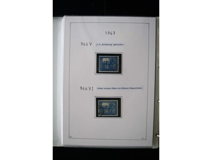 1946/48, gestempelte, stark spezialisierte Sammlung, dabei viele gute Farben (sign. oder mit Fotobefund Arge Kontrollrat), Ob