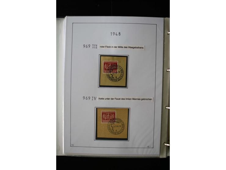 1946/48, gestempelte, stark spezialisierte Sammlung, dabei viele gute Farben (sign. oder mit Fotobefund Arge Kontrollrat), Ob