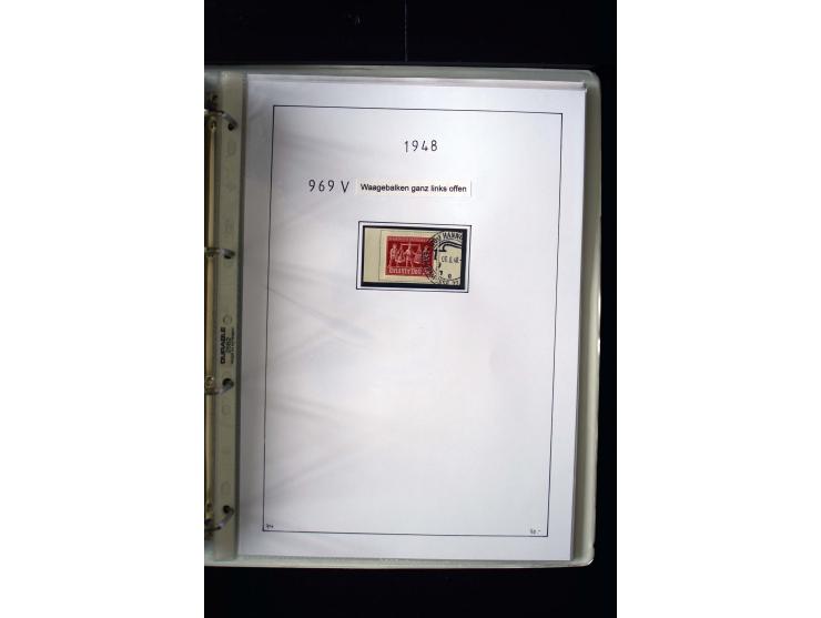 1946/48, gestempelte, stark spezialisierte Sammlung, dabei viele gute Farben (sign. oder mit Fotobefund Arge Kontrollrat), Ob
