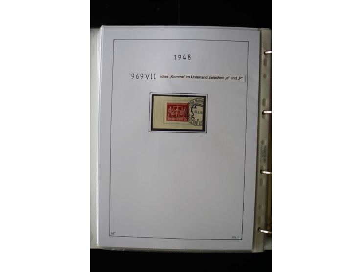 1946/48, gestempelte, stark spezialisierte Sammlung, dabei viele gute Farben (sign. oder mit Fotobefund Arge Kontrollrat), Ob
