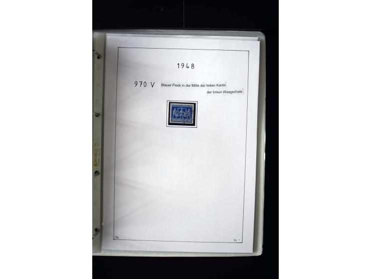 1946/48, gestempelte, stark spezialisierte Sammlung, dabei viele gute Farben (sign. oder mit Fotobefund Arge Kontrollrat), Ob