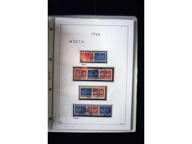 1946/48, gestempelte, stark spezialisierte Sammlung, dabei viele gute Farben (sign. oder mit Fotobefund Arge Kontrollrat), Ob