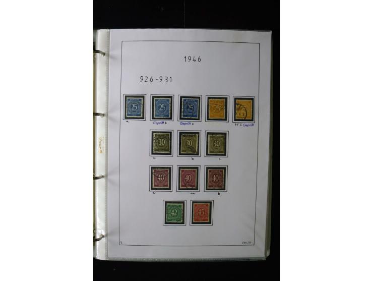 1946/48, gestempelte, stark spezialisierte Sammlung, dabei viele gute Farben (sign. oder mit Fotobefund Arge Kontrollrat), Ob