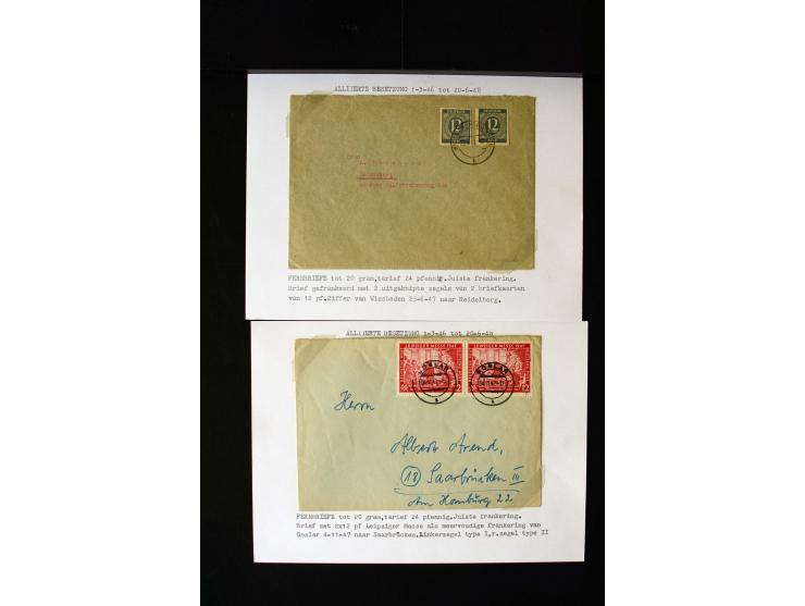 1946/1948, interessante Sammlung mit fast 250 Briefen, Karten und Ganzsachen, dabei einige Februar-Verwendungen mit besseren,