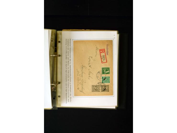 1946/1948, interessante Sammlung mit fast 250 Briefen, Karten und Ganzsachen, dabei einige Februar-Verwendungen mit besseren,