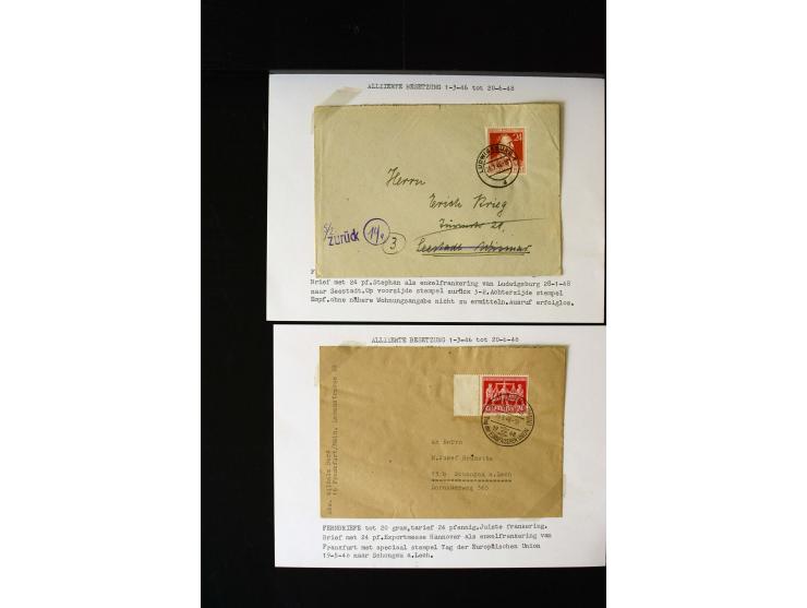 1946/1948, interessante Sammlung mit fast 250 Briefen, Karten und Ganzsachen, dabei einige Februar-Verwendungen mit besseren,
