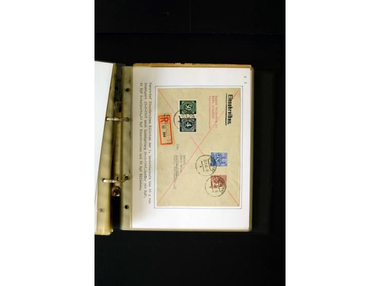 1946/1948, interessante Sammlung mit fast 250 Briefen, Karten und Ganzsachen, dabei einige Februar-Verwendungen mit besseren,
