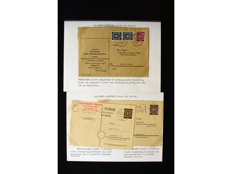 1946/1948, interessante Sammlung mit fast 250 Briefen, Karten und Ganzsachen, dabei einige Februar-Verwendungen mit besseren,