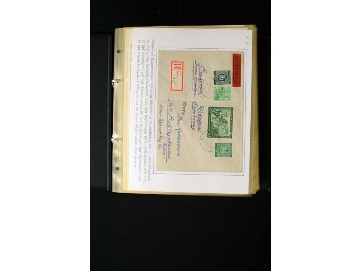 1946/1948, interessante Sammlung mit fast 250 Briefen, Karten und Ganzsachen, dabei einige Februar-Verwendungen mit besseren,