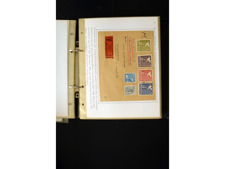 1946/1948, interessante Sammlung mit fast 250 Briefen, Karten und Ganzsachen, dabei einige Februar-Verwendungen mit besseren,