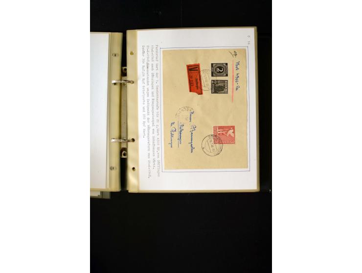 1946/1948, interessante Sammlung mit fast 250 Briefen, Karten und Ganzsachen, dabei einige Februar-Verwendungen mit besseren,