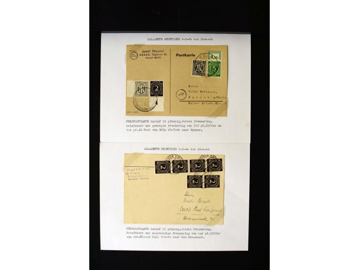 1946/1948, interessante Sammlung mit fast 250 Briefen, Karten und Ganzsachen, dabei einige Februar-Verwendungen mit besseren,
