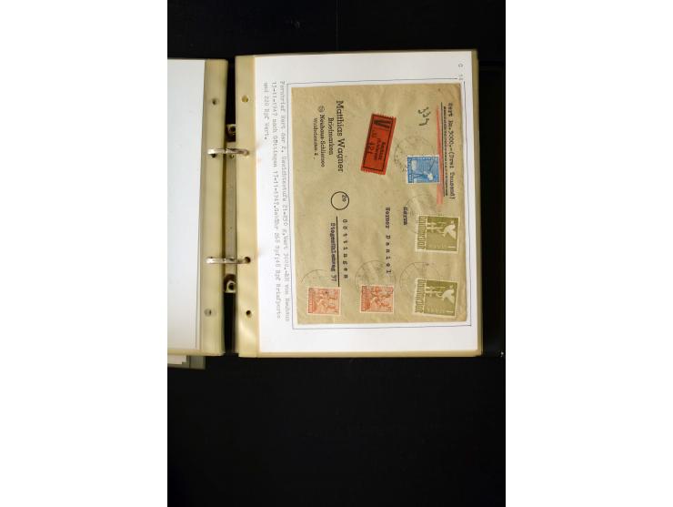 1946/1948, interessante Sammlung mit fast 250 Briefen, Karten und Ganzsachen, dabei einige Februar-Verwendungen mit besseren,