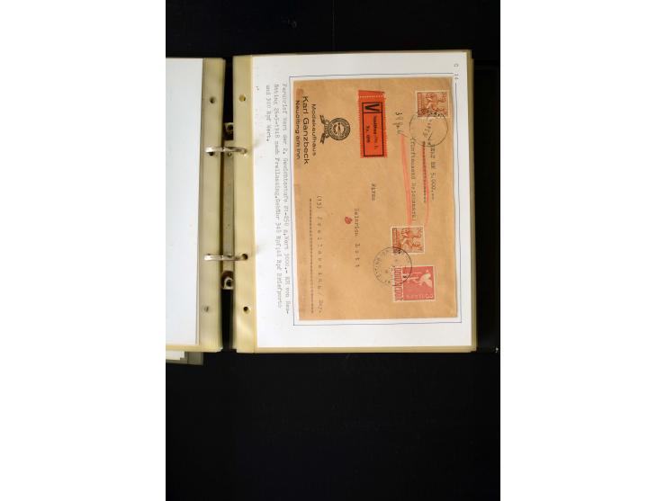 1946/1948, interessante Sammlung mit fast 250 Briefen, Karten und Ganzsachen, dabei einige Februar-Verwendungen mit besseren,