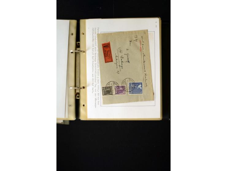 1946/1948, interessante Sammlung mit fast 250 Briefen, Karten und Ganzsachen, dabei einige Februar-Verwendungen mit besseren,