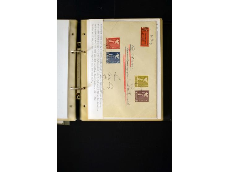 1946/1948, interessante Sammlung mit fast 250 Briefen, Karten und Ganzsachen, dabei einige Februar-Verwendungen mit besseren,