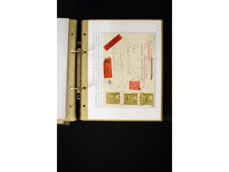 1946/1948, interessante Sammlung mit fast 250 Briefen, Karten und Ganzsachen, dabei einige Februar-Verwendungen mit besseren,