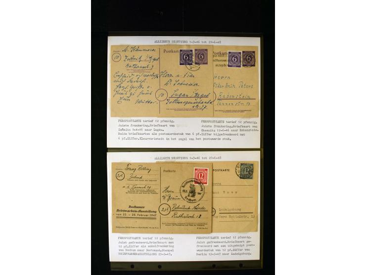 1946/1948, interessante Sammlung mit fast 250 Briefen, Karten und Ganzsachen, dabei einige Februar-Verwendungen mit besseren,