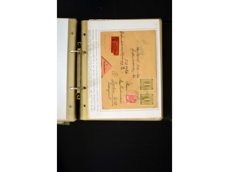 1946/1948, interessante Sammlung mit fast 250 Briefen, Karten und Ganzsachen, dabei einige Februar-Verwendungen mit besseren,