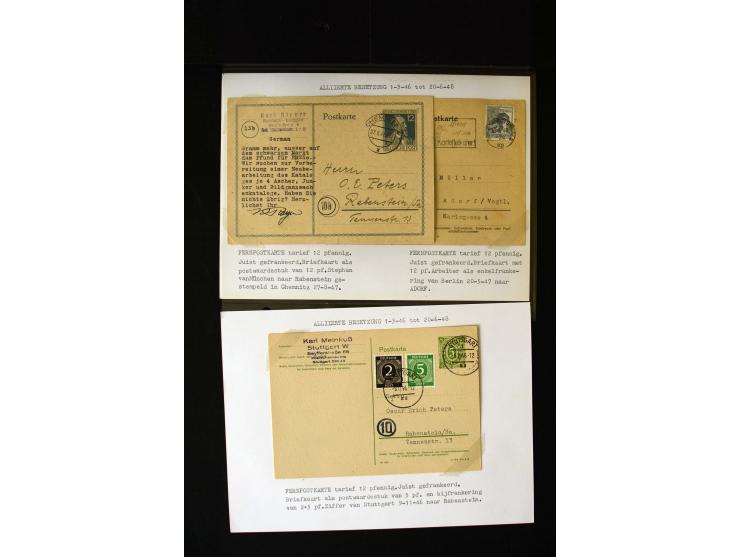 1946/1948, interessante Sammlung mit fast 250 Briefen, Karten und Ganzsachen, dabei einige Februar-Verwendungen mit besseren,