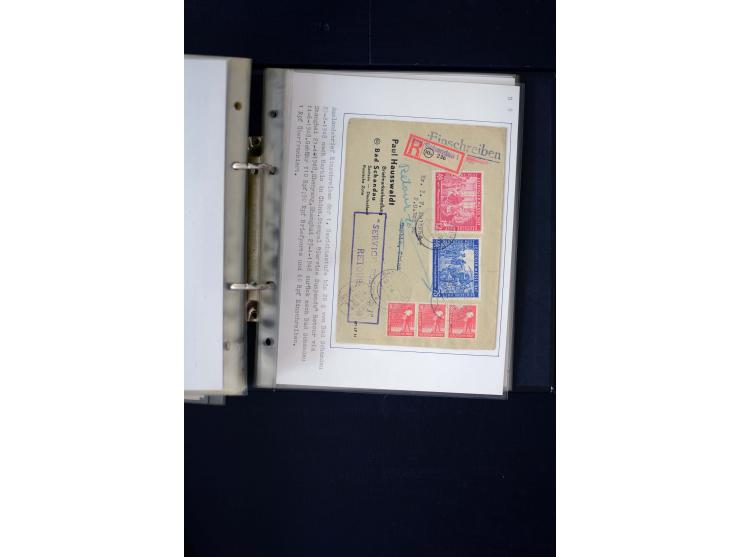 1946/1948, interessante Sammlung mit fast 250 Briefen, Karten und Ganzsachen, dabei einige Februar-Verwendungen mit besseren,