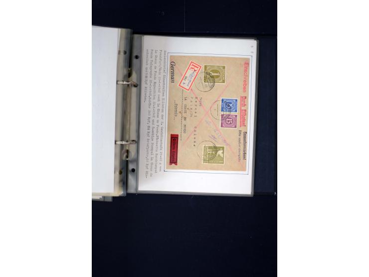 1946/1948, interessante Sammlung mit fast 250 Briefen, Karten und Ganzsachen, dabei einige Februar-Verwendungen mit besseren,