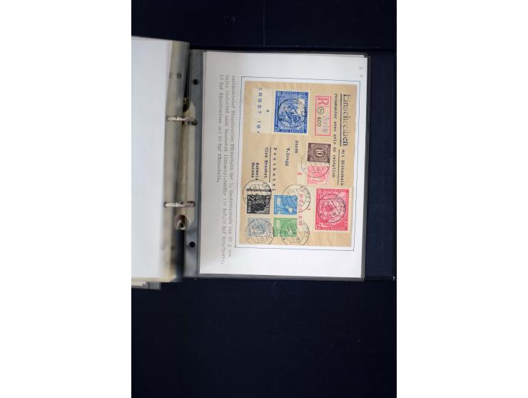 1946/1948, interessante Sammlung mit fast 250 Briefen, Karten und Ganzsachen, dabei einige Februar-Verwendungen mit besseren,