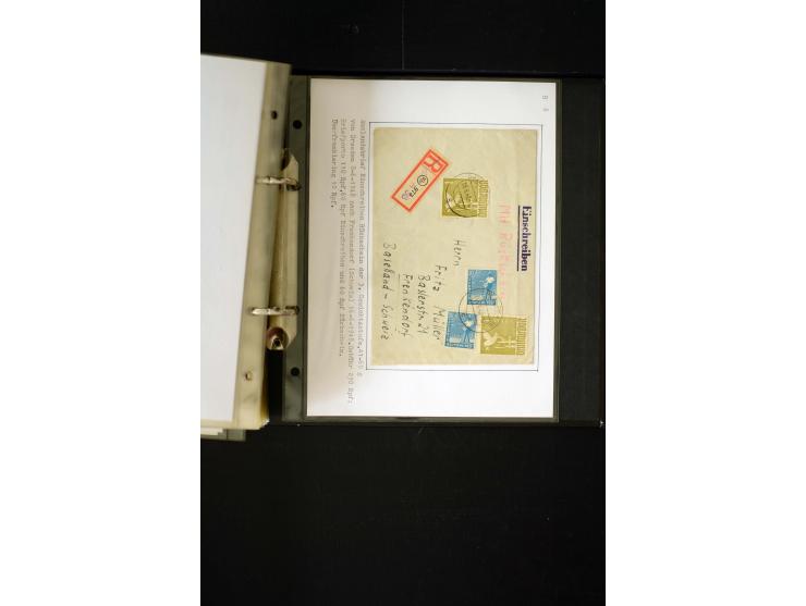 1946/1948, interessante Sammlung mit fast 250 Briefen, Karten und Ganzsachen, dabei einige Februar-Verwendungen mit besseren,
