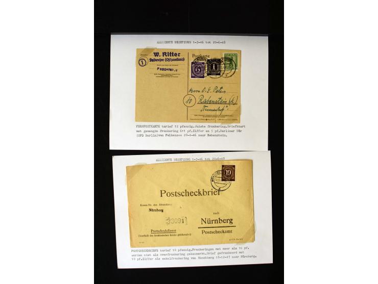 1946/1948, interessante Sammlung mit fast 250 Briefen, Karten und Ganzsachen, dabei einige Februar-Verwendungen mit besseren,
