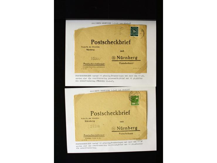 1946/1948, interessante Sammlung mit fast 250 Briefen, Karten und Ganzsachen, dabei einige Februar-Verwendungen mit besseren,