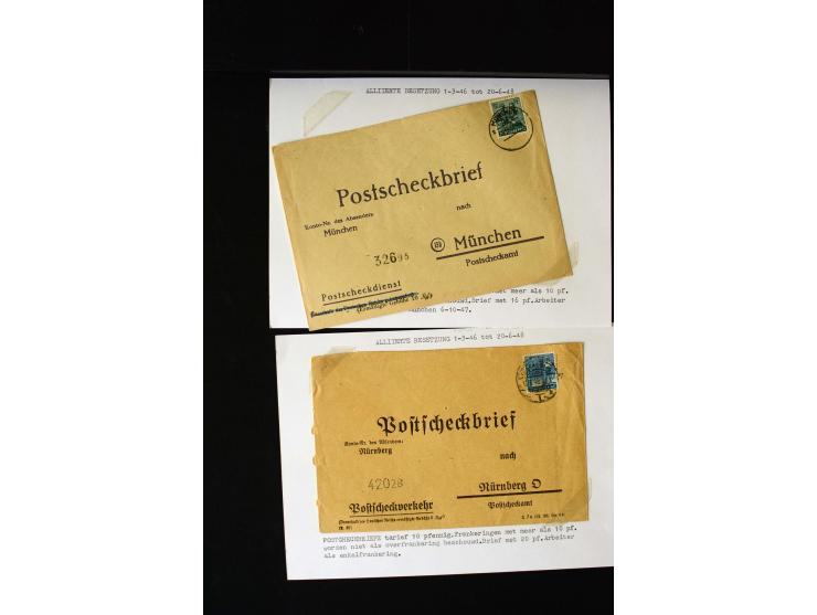 1946/1948, interessante Sammlung mit fast 250 Briefen, Karten und Ganzsachen, dabei einige Februar-Verwendungen mit besseren,