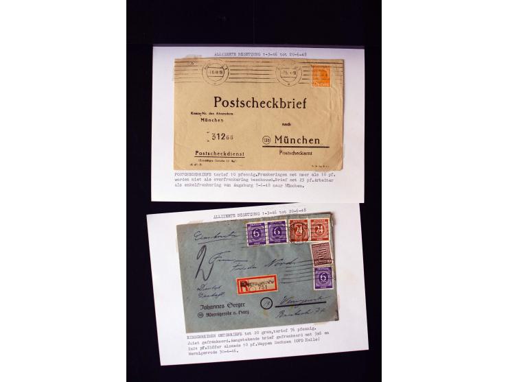 1946/1948, interessante Sammlung mit fast 250 Briefen, Karten und Ganzsachen, dabei einige Februar-Verwendungen mit besseren,
