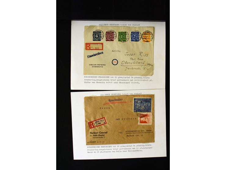 1946/1948, interessante Sammlung mit fast 250 Briefen, Karten und Ganzsachen, dabei einige Februar-Verwendungen mit besseren,
