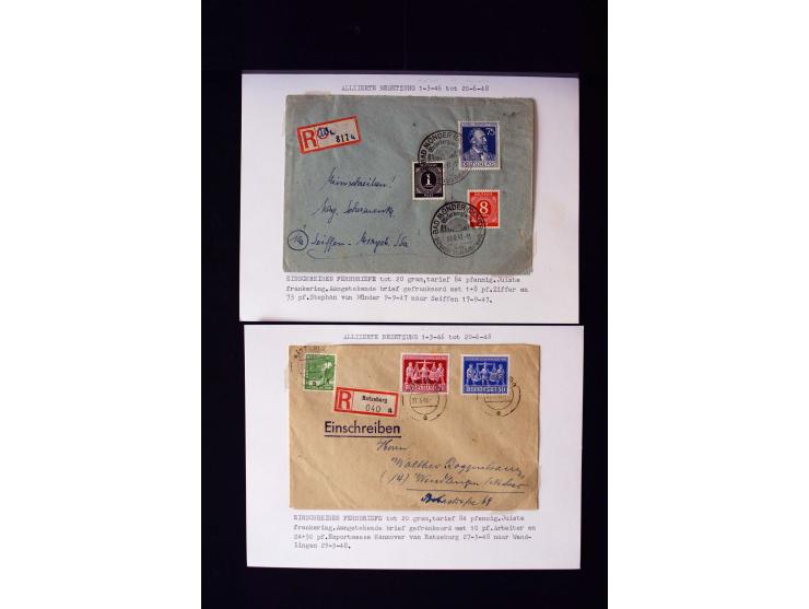1946/1948, interessante Sammlung mit fast 250 Briefen, Karten und Ganzsachen, dabei einige Februar-Verwendungen mit besseren,