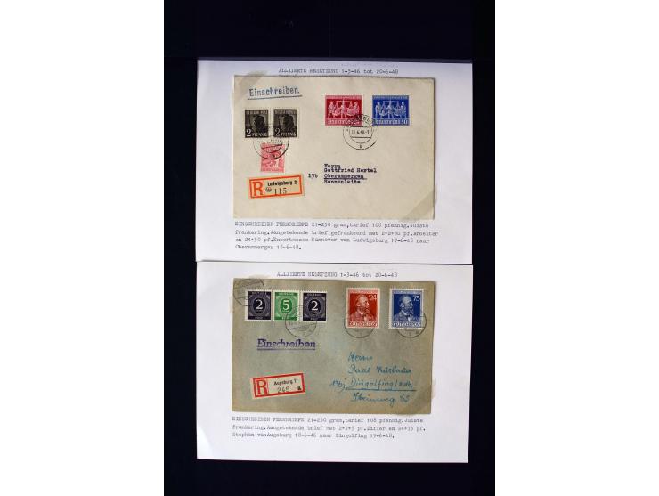 1946/1948, interessante Sammlung mit fast 250 Briefen, Karten und Ganzsachen, dabei einige Februar-Verwendungen mit besseren,