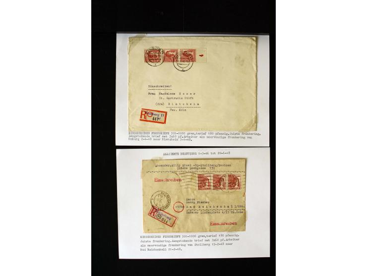 1946/1948, interessante Sammlung mit fast 250 Briefen, Karten und Ganzsachen, dabei einige Februar-Verwendungen mit besseren,