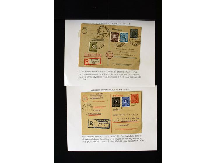 1946/1948, interessante Sammlung mit fast 250 Briefen, Karten und Ganzsachen, dabei einige Februar-Verwendungen mit besseren,