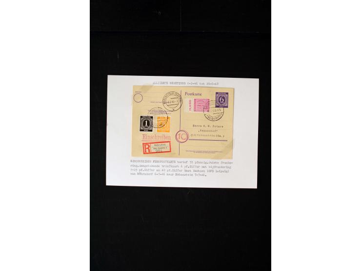 1946/1948, interessante Sammlung mit fast 250 Briefen, Karten und Ganzsachen, dabei einige Februar-Verwendungen mit besseren,