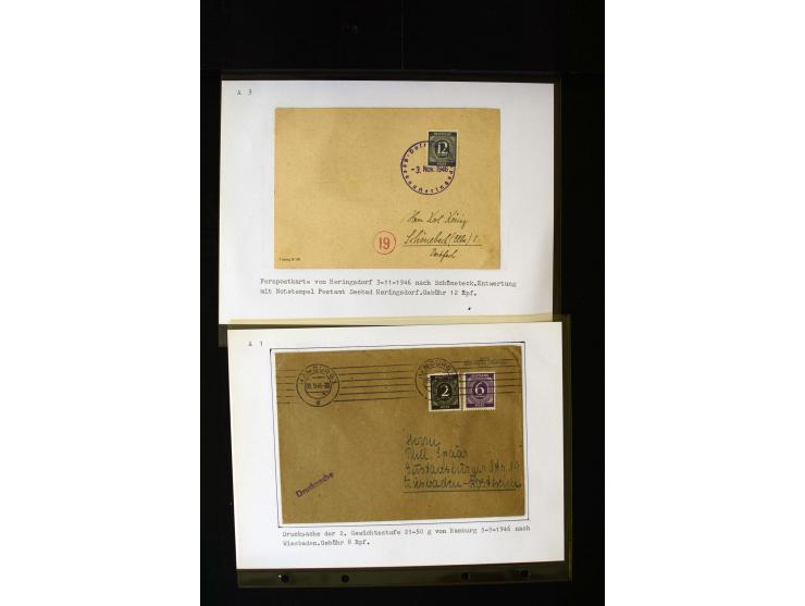 1946/1948, interessante Sammlung mit fast 250 Briefen, Karten und Ganzsachen, dabei einige Februar-Verwendungen mit besseren,