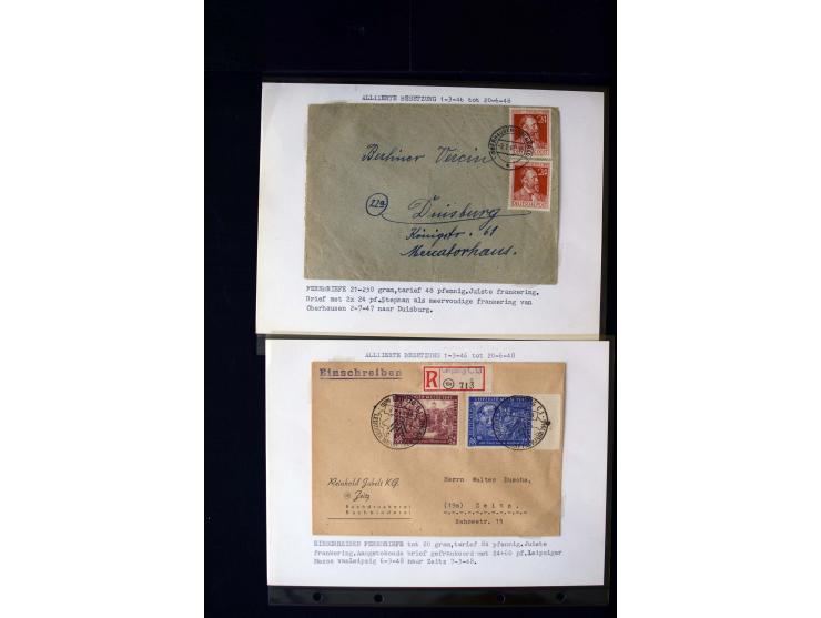 1946/1948, interessante Sammlung mit fast 250 Briefen, Karten und Ganzsachen, dabei einige Februar-Verwendungen mit besseren,