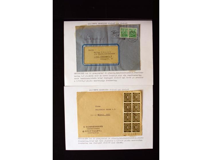 1946/1948, interessante Sammlung mit fast 250 Briefen, Karten und Ganzsachen, dabei einige Februar-Verwendungen mit besseren,