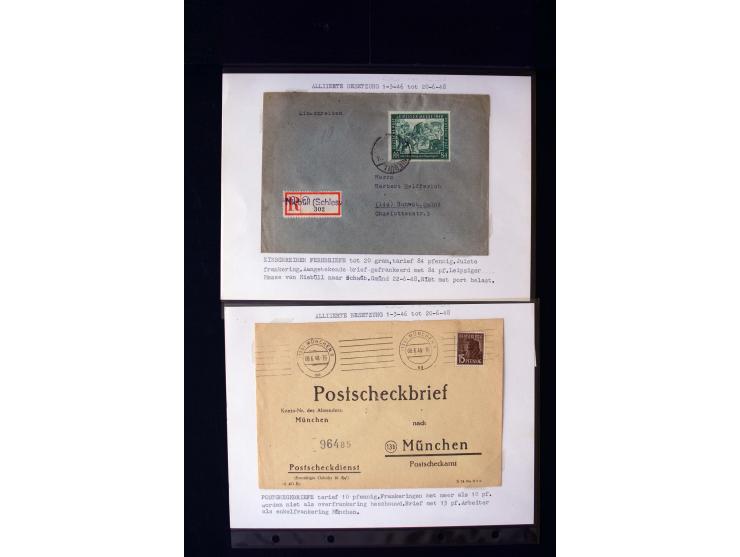 1946/1948, interessante Sammlung mit fast 250 Briefen, Karten und Ganzsachen, dabei einige Februar-Verwendungen mit besseren,
