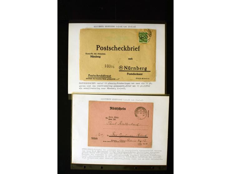 1946/1948, interessante Sammlung mit fast 250 Briefen, Karten und Ganzsachen, dabei einige Februar-Verwendungen mit besseren,