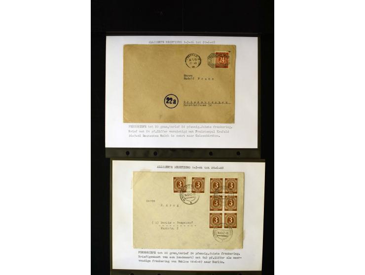 1946/1948, interessante Sammlung mit fast 250 Briefen, Karten und Ganzsachen, dabei einige Februar-Verwendungen mit besseren,
