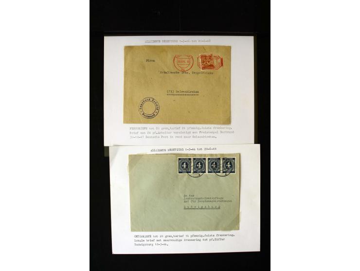 1946/1948, interessante Sammlung mit fast 250 Briefen, Karten und Ganzsachen, dabei einige Februar-Verwendungen mit besseren,