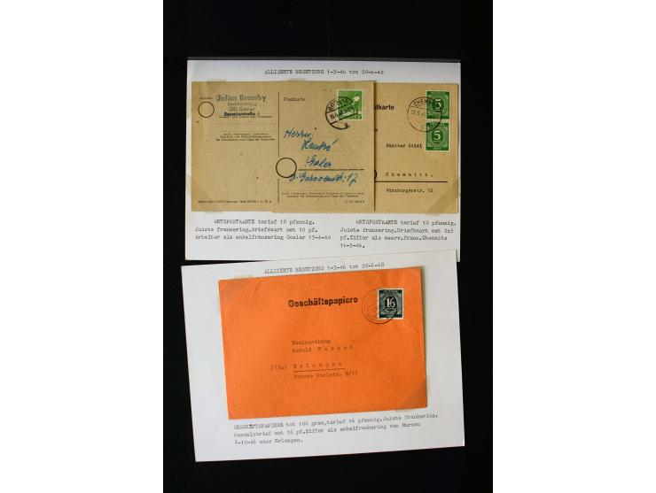 1946/1948, interessante Sammlung mit fast 250 Briefen, Karten und Ganzsachen, dabei einige Februar-Verwendungen mit besseren,